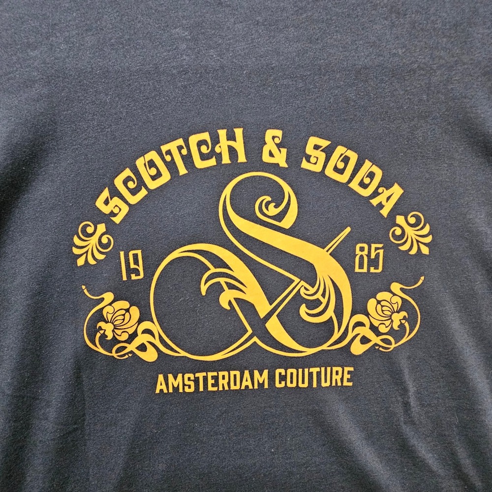 Scotch & Soda Amsterdam Couture Relaxed Graphic Tee Anthracite Grey‎ Mens Medium